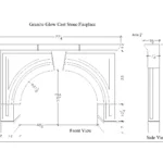 Granite Glow Cast Stone FireplaceLarge