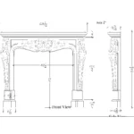 Louis Cast Stone FireplaceLarge