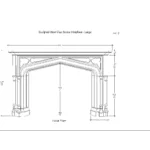 Sculpted Heat Cast Stone FireplaceLarge