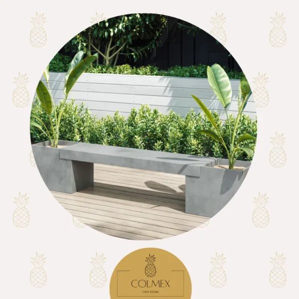 Cast Stone Garden Benches With Planters