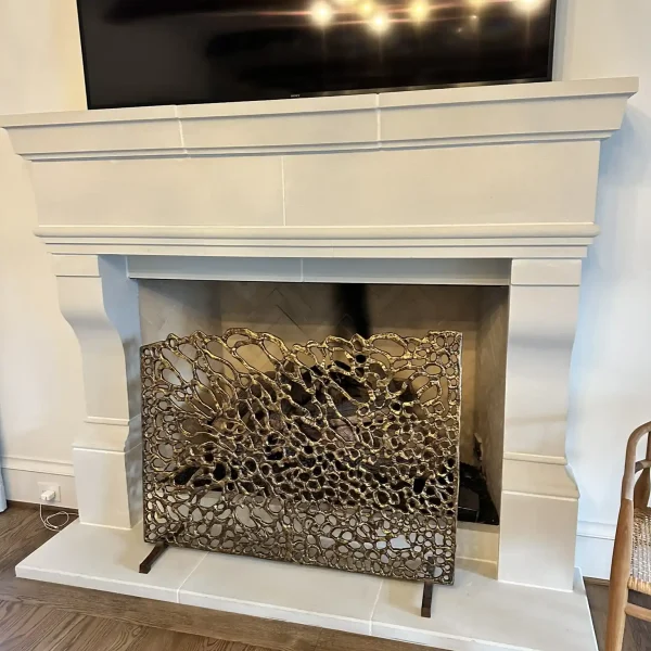 Fireplace2-Coustom Fireplace - White