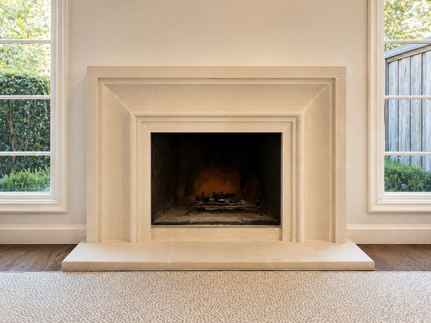 Radiant Rock Fireplace